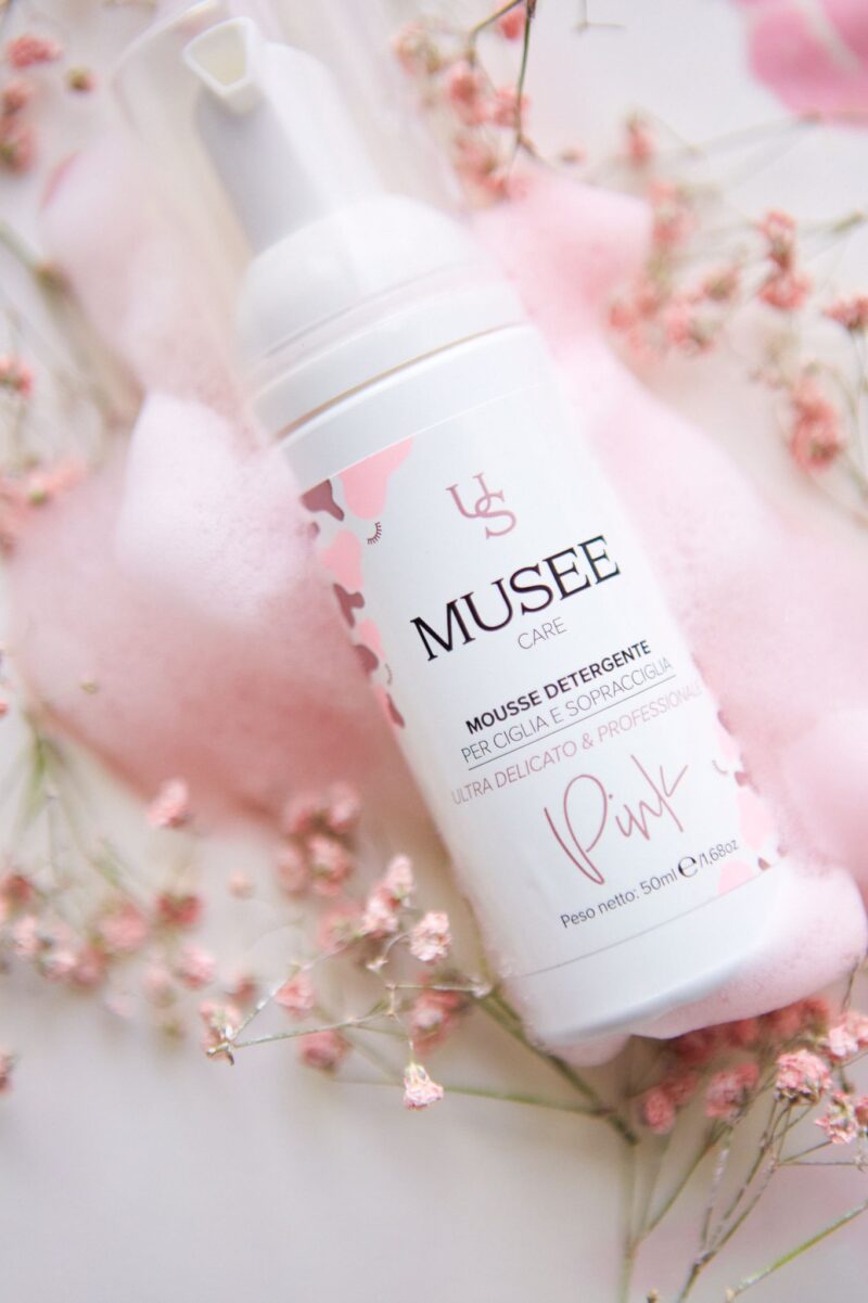 La Mousse Detergente Rosa per Ciglia e Sopracciglia - MUSEE Lashes