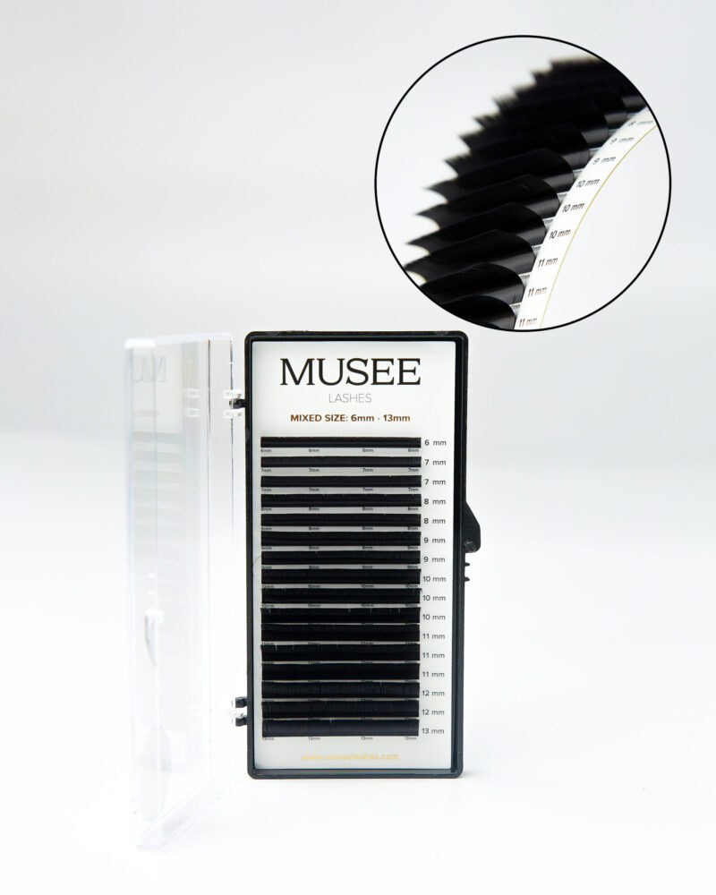 Extension Ciglia mix mink curvatura C 0.03 volume mega volume Museelashes