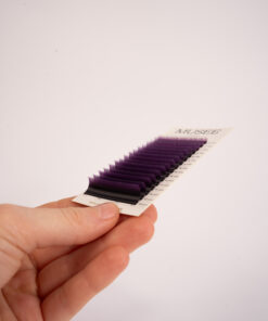 Extension ciglia mix bicolor nero viola fibra seta Museelashes per lash artist.