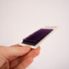 Extension ciglia mix bicolor nero viola fibra seta Museelashes per lash artist.